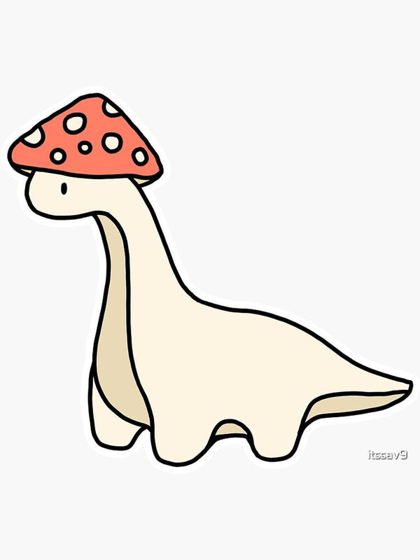 Doodle Mushroom Hat Dino (e205e)